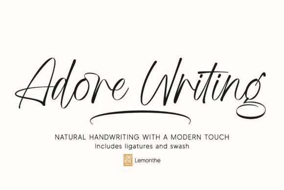 Adore Writing Typeface: Elevate Your Brand’s Visual Story