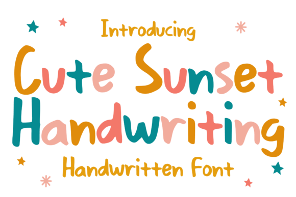 Cute Sunset Handwriting: A Whimsical Typeface for Editorial Design
