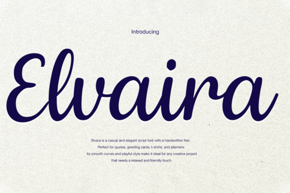 Elvaira: The Script Typeface for Polished Small Business Branding