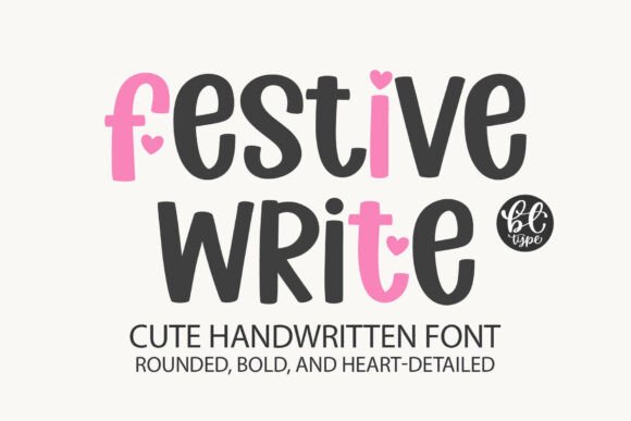 Festive Write: A Handwritten Typeface for Polished Digital Branding