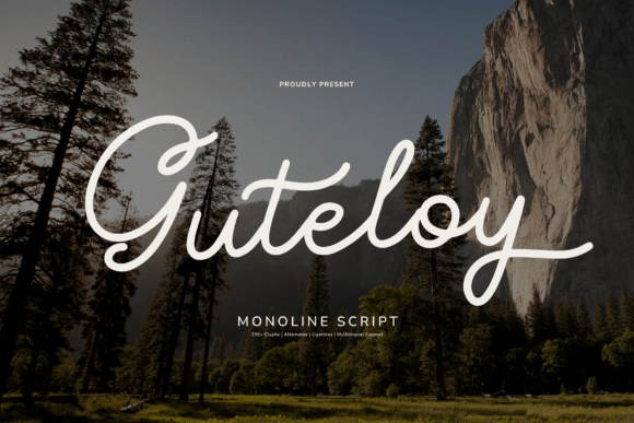 Guteloy: A Monoline Script Typeface for Effortless Branding