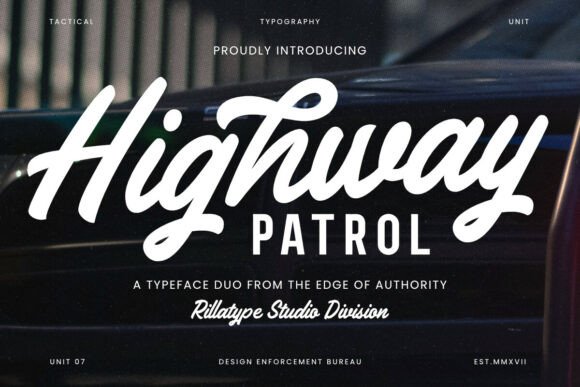 Highway Patrol: A Retro Typeface Duo for Editorial Branding
