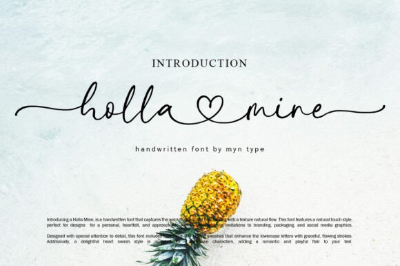 Holla Mine: A Handwritten Typeface for Editorial Elegance