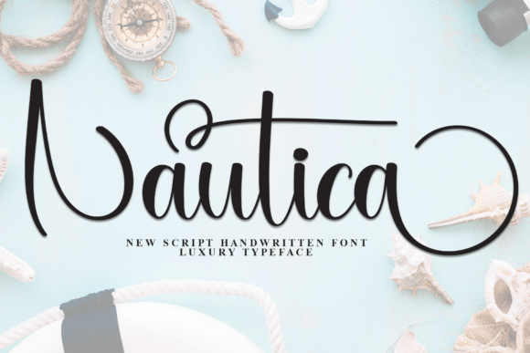 Nautica Typeface: A Sea-Inspired Script for Handmade Branding