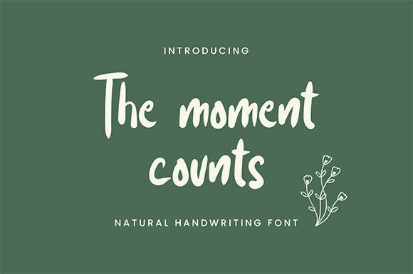 The Moment Counts: A Handwritten Font for Modern Web Design